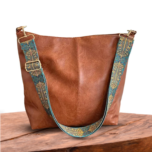 Chelsey's Vintage Charm | Leather Shoulder Bag